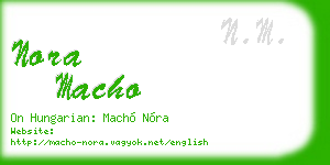 nora macho business card